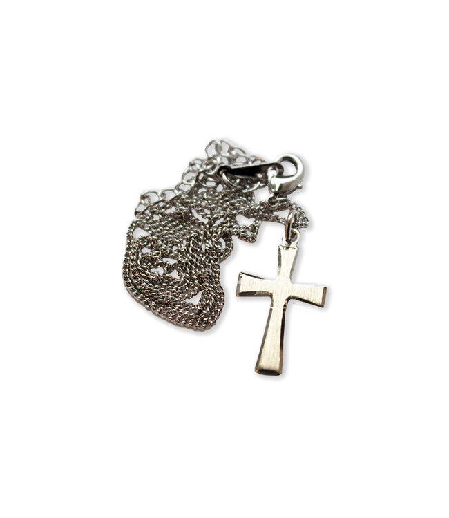 McVan McVAn Brushed silver cross with chain