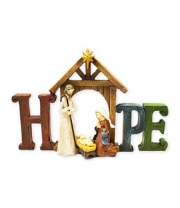 "Hope" multicolored nativity scene