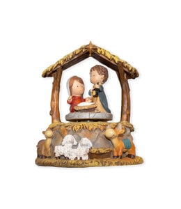 Musical rotating Nativity scene