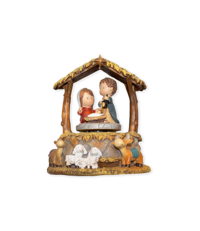 Musical rotating Nativity scene