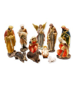 Classic 11 pieces nativity scene