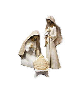 Nativity in ivory resin