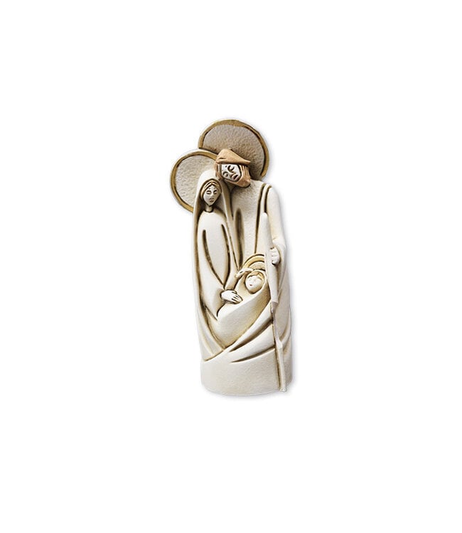 Modern beige Nativity with gold highlights