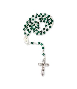 Green ''lume'' rosary - Miraculous