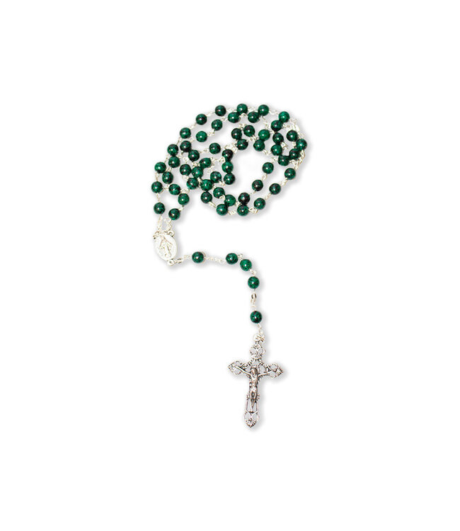 Green ''lume'' rosary - Miraculous