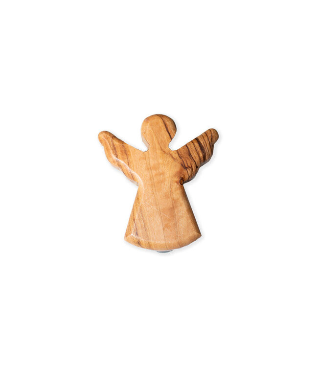 Olive wood Angel of Comfort clip