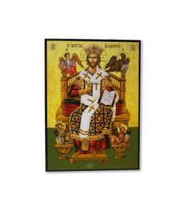 Icon Christ high priest crowned