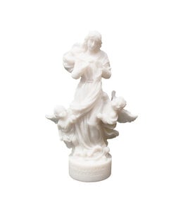 Alabaster statue of Mary undoer of knots (17cm)