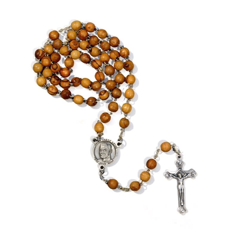 Olive wood Saint Brother André rosary Gift Shop Saint Joseph's