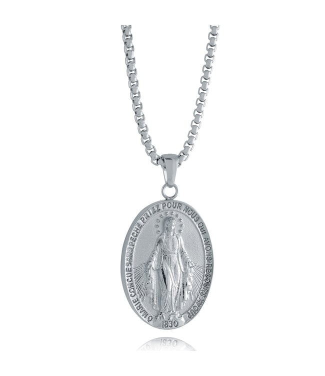 Italgem Pendentif réversible Miraculeuse oval