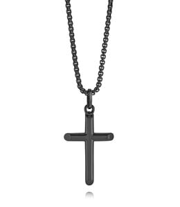 Italgem Collier croix noire mate