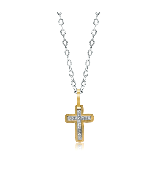 Italgem Cross necklace with cubic zirconia
