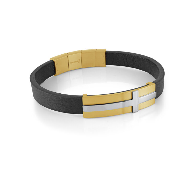 italgem-black-leather-bracelet