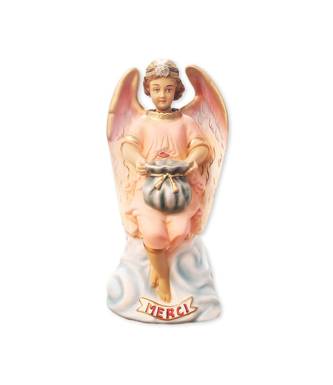 Statue Ange merci (rose) en plâtre