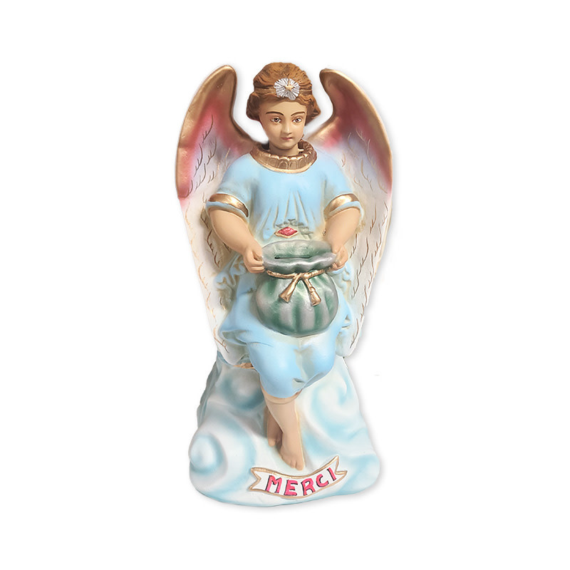 STATUE ANGE EN fonte assis sur une boule / décoration de jardin EUR 35