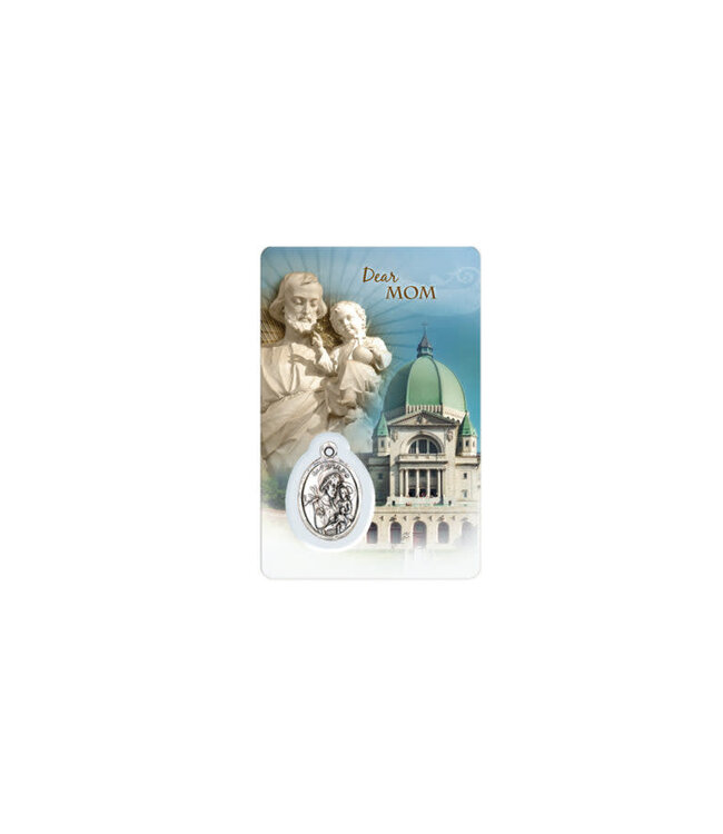 Carte médaille famille Oratoire et Saint Joseph (Anglais)
