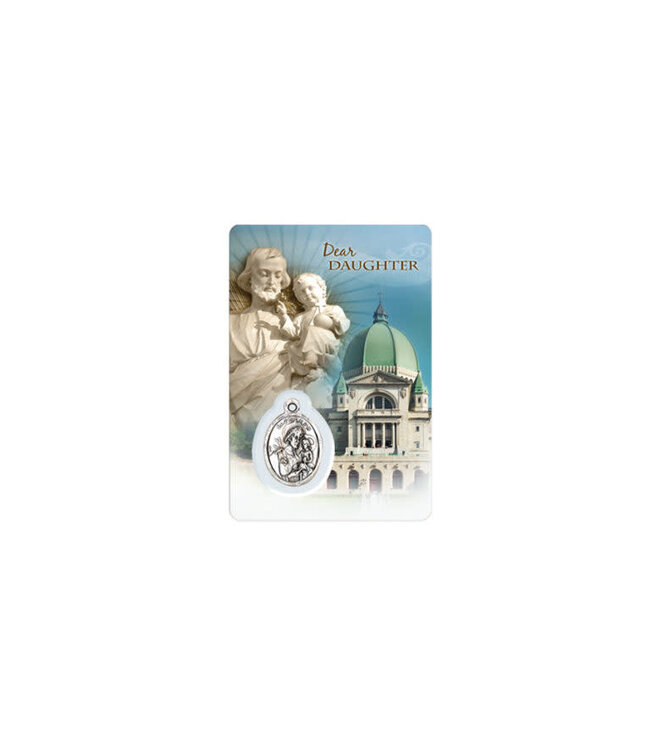 Carte médaille famille Oratoire et Saint Joseph (Anglais)