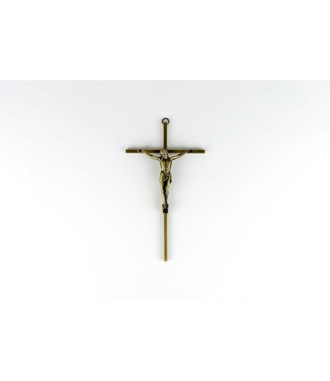 Crucifix en laiton antique 8''