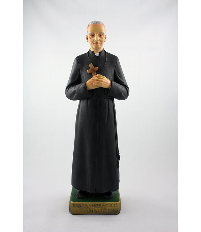 Saint Brother Andre statue with cross (30cm)
