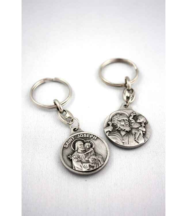 Porte-clés : saint Joseph / saint Christophe