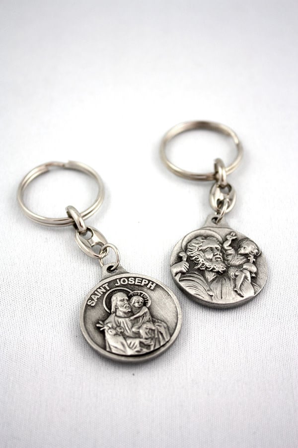 Keychain Saint Joseph Saint Christopher Saint Joseph's