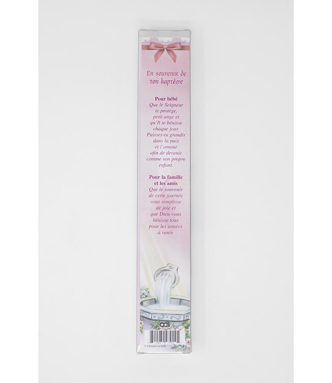 Baptism Girl's set, Rosary-Candle (French)