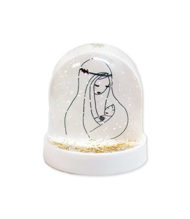 Snow globe with Virgin Mary and child design