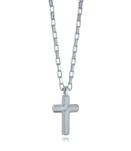 Italgem Collier croix brossée et polie