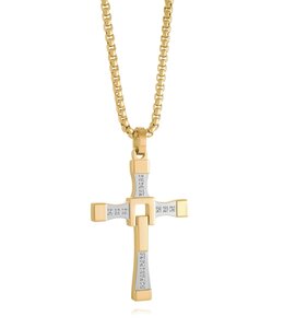 Italgem Cross necklace with cubic zirconia