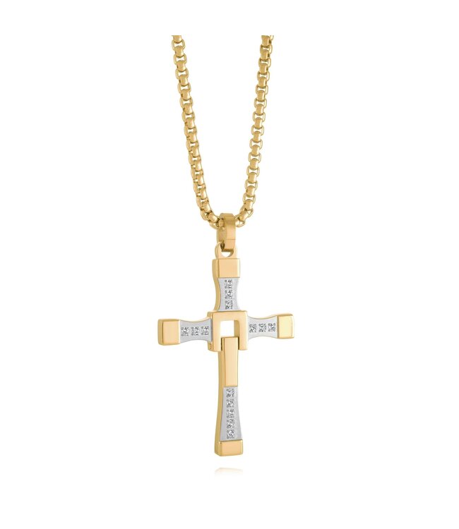 Italgem Cross necklace with cubic zirconia
