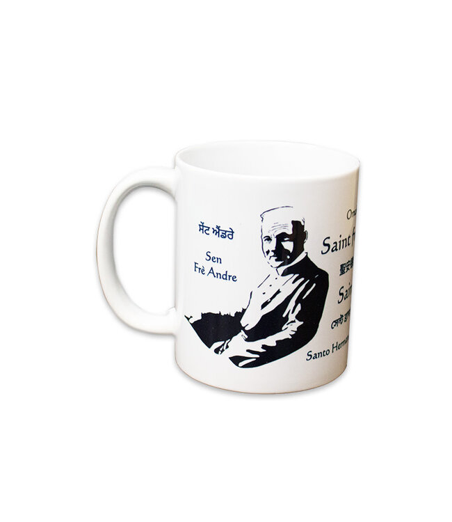 L'Oratoire Saint-Joseph du Mont-Royal Saint Brother André mug, 12 languages