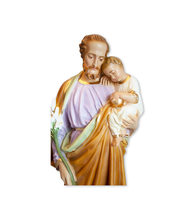 Saint Joseph statue in natural plaster (61cm)