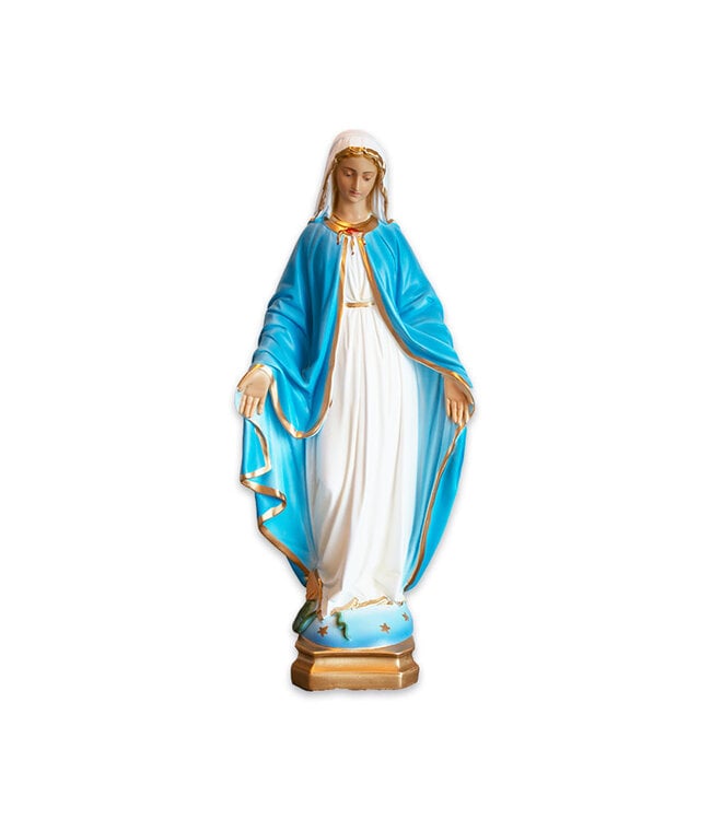 Statue Immaculée Conception plâtre naturel (61cm)