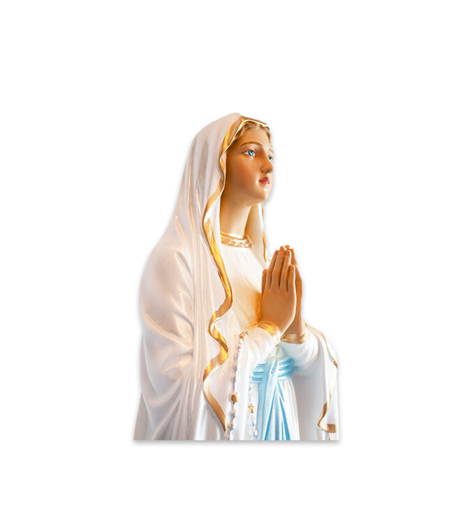 Statue Notre-Dame de Lourdes plâtre naturel (61cm)