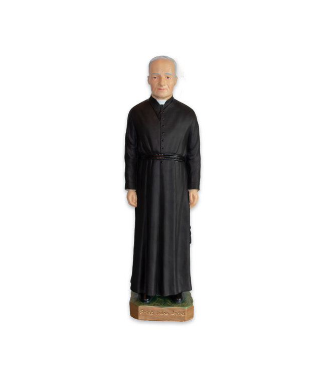Statue saint frère André plâtre naturel (61cm)
