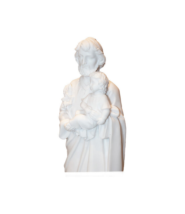 Statue saint Joseph albâtre blanc (50 cm)