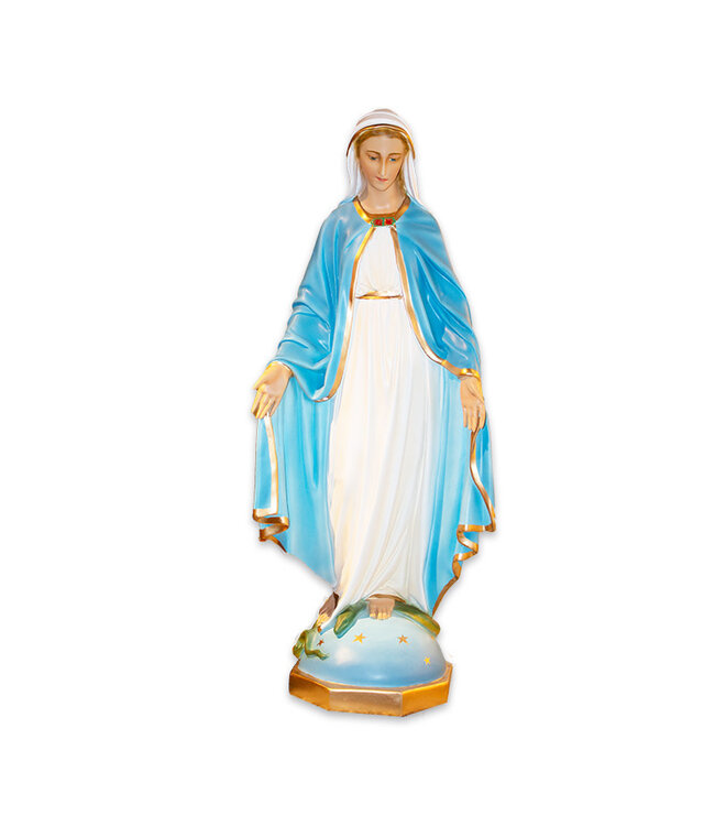 Statue de l'Immaculée en fibre de verre couleur (91cm)