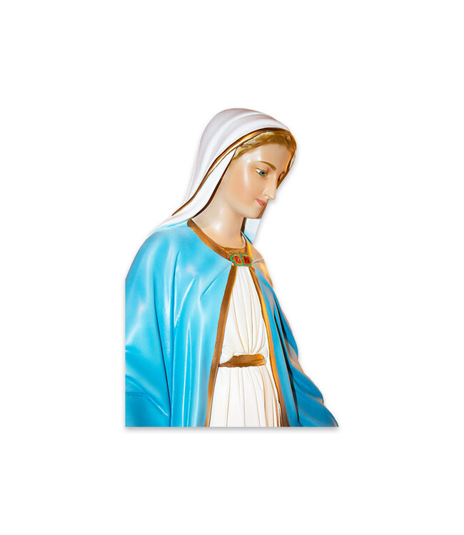 Statue de l'Immaculée en fibre de verre couleur (91cm)