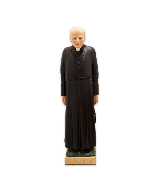 Statue saint frère André couleur en plâtre (122cm)