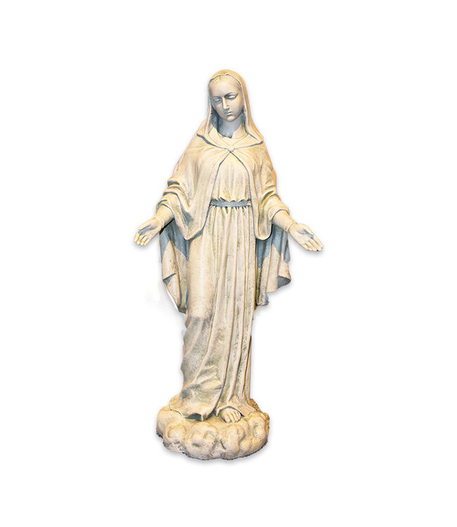 Statue Notre Dame de grâce en résine pour jardin (61cm)