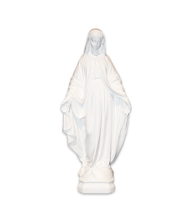 White Immaculate statue in fiberglass (61cm)