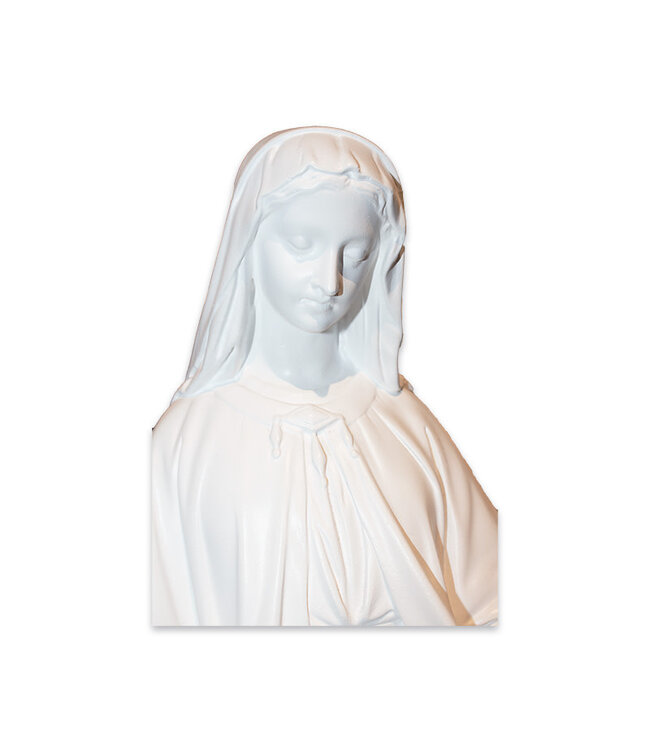 White Immaculate statue in fiberglass (61cm)