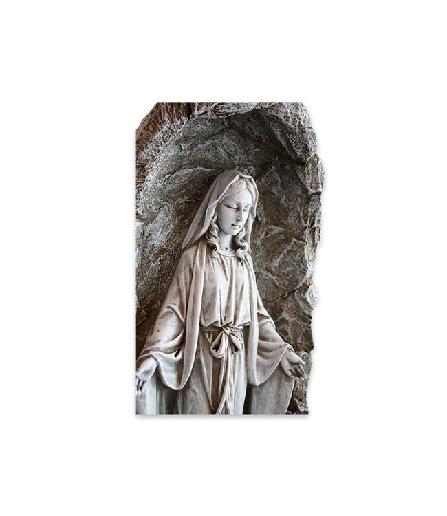 Illuminated resin statue of Our Lady of Grace for garden (45,7cm)