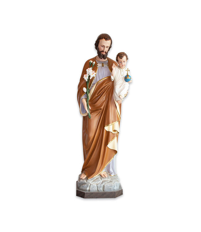 Statue saint Joseph en résine pour l'extérieur (129,5cm)