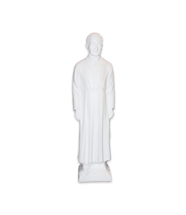 Statue saint frère André en fibre de verre blanche (81,5cm)