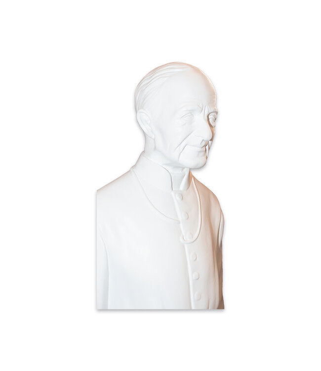 Statue saint frère André en fibre de verre blanche (81,5cm)