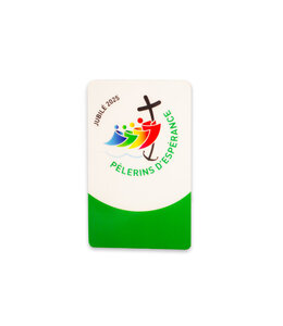 Laminated card with prayer Jubilé 2025 (French)