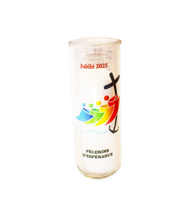 Chandelles Tradition / Tradition Candles Jubilee 2025 glass candle holder - Pèlerins de l'espérance (French)