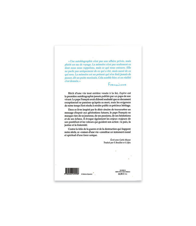 Espère - l'autobiographie de Pape François (French)