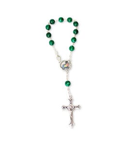 Green Jubilee car rosary